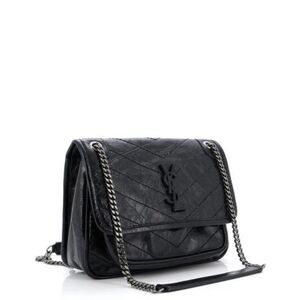 Saint Laurent Niki black leather crossbody shoulder bag purse